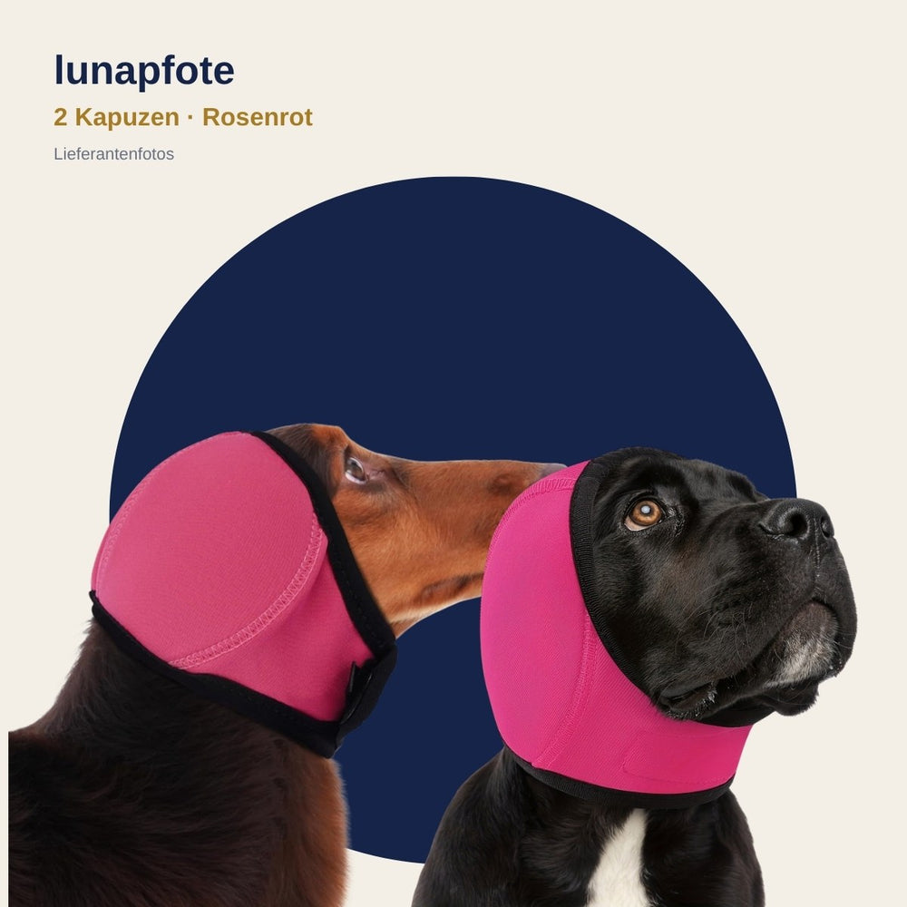 2 Lunapfote Kapuzen in Rosenrot (Lieferantenfotos)